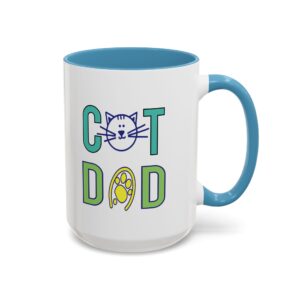 Cat Dad Mug With Color Inside | 11oz - 15oz