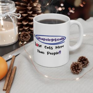 Unapologetically Love Cats | White Glossy Mug | 11oz - 15oz