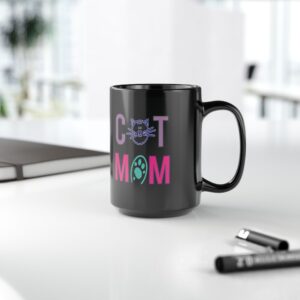Cat Mom Black Glossy Mug | 11oz - 15oz