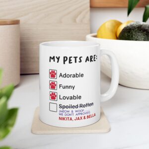 Pets Don't Agree | Spoiled Rotten | White Glossy Mug | 11oz - 15oz
