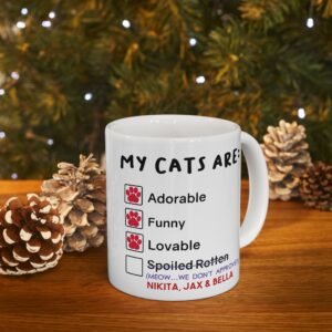 Cats Don't Agree | Spoiled Rotten | Glossy White Mug | 11oz - 15oz
