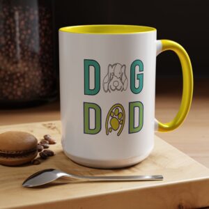 Dog Dad Mug With Color Inside | 11oz - 15oz