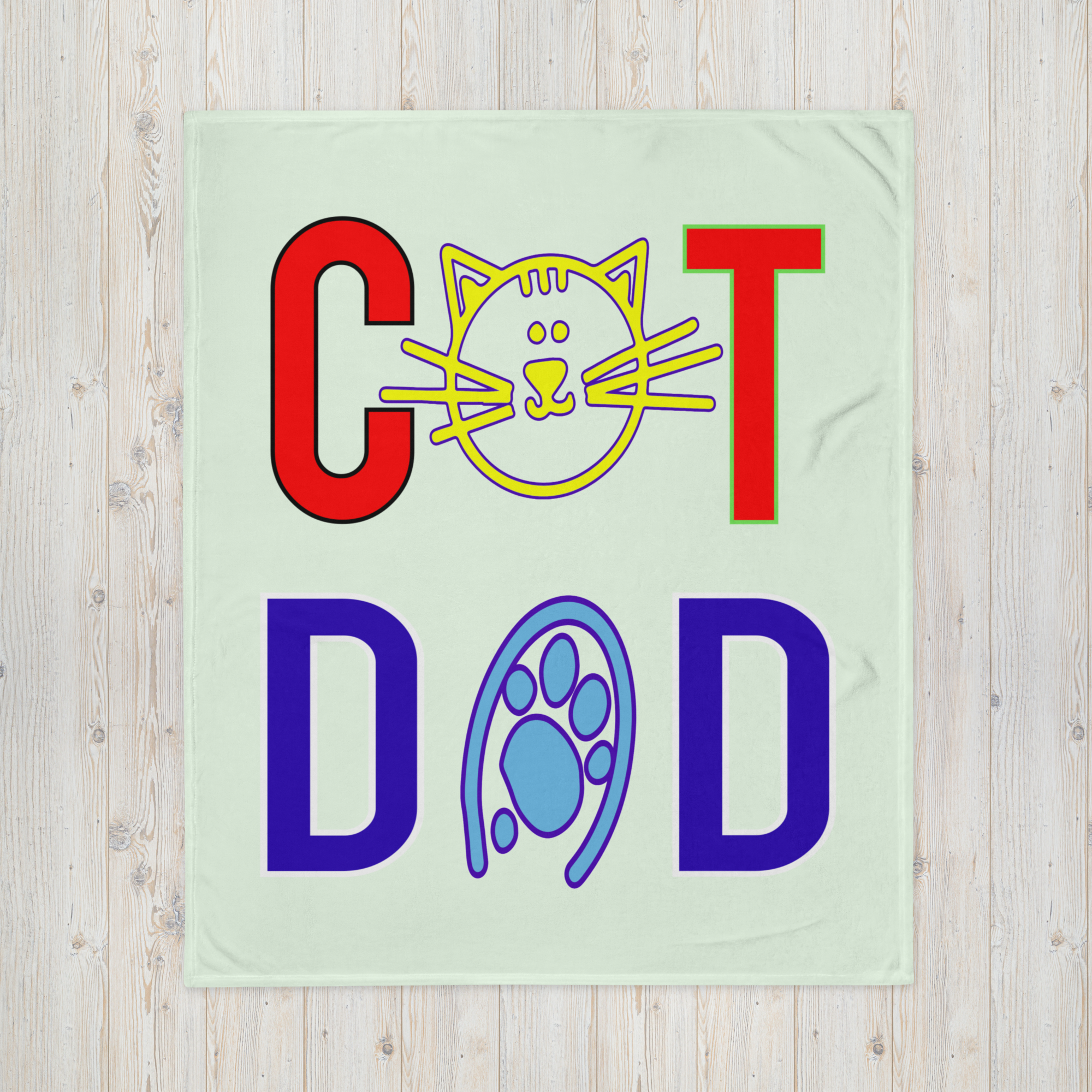 Cat Dad Throw Blanket | 30"x40" - 60"x80"